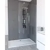 Image de Paroi de Douche 90x200cm - Verre Trempé Transparent 8mm - Profilé Chrome - FREEDOM 2 CHROMED