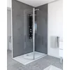 Image de Volet pivotant pour paroi de douche fixe - 40x200cm - Verre transparent 6mm - Profile Chromé