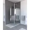 Image de Volet pivotant pour paroi de douche fixe - 40x200cm - Verre 6mm avec bande miroir - Profile Chromé