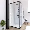 Image de Retour pour Paroi pour douche - 90x200 cm - PROFILE NOIR MAT - verre 6mm