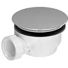 Image de Bonde de Receveur Diamètre 90 mm - Capot Chrome - Evacuation Horizontale