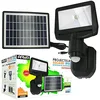 Image de Arum LIGHTING - Projecteur LED Solaire ESTEBAN Noir, Détecteur de Mouvement, 850 Lm (Eq. 70W), Panneau Déporté Câble 3m, Éclairage Extérieur Puissant Blanc Froid, Étanche IP44 Jardin, Garage
