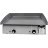 Image de PLANCHAELEC - Plancha Electrique LUX 600-2400W - Plaque De Cuisson - Inox - 2 Thermostats Réglables - Made In France - L60 X P45 X H20 cm