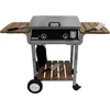 Image de PLANCHAELEC - Pack Plancha Electrique LUX 600 - Chariot Elysée + Accessoires - Inox - Finitions Carbon - 2 Thermostats Réglables - Made In France - L60 X P45 X H20 cm
