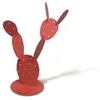 Image de Planchaelec - Cactus Métal Figuier - Décoration Extérieure - Jardin Ou Terrasse - À Fixer Au Sol - Made in France - Grenadine - 85cm
