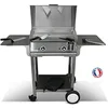 Image de PLANCHAELEC - Pack Plancha Electrique LUX 600-2400W - Chariot Rivoli + Accessoires - Inox - 2 Thermostats Réglables - Made In France - L60 X P45 X H20 cm