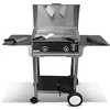 Image de PLANCHAELEC - Pack Plancha Electrique LUX 600 - Chariot Rivoli + Accessoires - Inox - Finitions Carbon - 2 Thermostats Réglables - Made In France - L60 X P45 X H20 cm