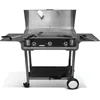 Image de PLANCHAELEC - Pack Plancha Electrique LUX 830 - Chariot Rivoli + Accessoires - Inox - Finitions Carbon - 3 Thermostats Réglables - Made In France - L83 X P45 X H20 cm