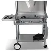 Image de PLANCHAELEC - Pack Plancha Electrique LUX 830-3600W - Chariot Monceau + Accessoires - Inox - 3 Thermostats Réglables - Made In France - L83 X P45 X H20 cm