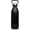Image de Qwetch - Grande Bouteille Isotherme - Noir 2L - 48h Froid et 16h Chaud - Etanche & Sans BPA - Gourde Inox avec Poignée de Portage - Thermos isotherme pour Pique-nique, Camping, Famille