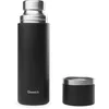 Image de Qwetch - Thermo Isotherme Noir 750ml - Thermo avec Gobelet Inox Recyclé - 24h Froid et 12h Chaud - Etanche & Idéale pour Café et Thé