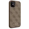 Image de Guess GUHCI8G4GFBR Coque Rigide pour iPhone SE 2022/2020/7/8 Marron 4G Logo métal doré