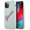 Image de Guess Hardcase Coque de Protection Vintage en Silicone pour iPhone 12/12 Pro 6,1" Bleu Fuchsia