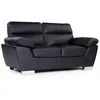Image de Canapé Fixe en Cuir Reconstitué et PVC Dallas, 2 Places, 169cm x 88cm x 90cm, Noir
