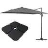 Image de Parasol Jardin déporté Alu Sun 3" - Carré - 3 x 3 m - Gris - Dalles incluses