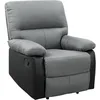 Image de HABITAT ET JARDIN Fauteuil Relax Lincoln - 90 x 89 x 103 cm - Noir/Gris foncé