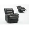 Image de Habitat et Jardin - Fauteuil Relax Buckingham Noir/Gris Foncé - Fauteuil de Bureau Inclinable avec Accoudoirs - Siège Confortable et Ergonomique - Fauteuil de Chambre et de Salon