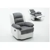 Image de Habitat et Jardin Fauteuil Relax - 85 x 93 x 100 cm - Blanc/Gris Clair