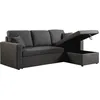 Image de Canapé d'angle Convertible Alain, 221cm x 145cm x 85cm, 3 Places, Gris