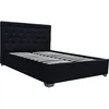 Image de Habitat et Jardin - Lit Double Tino en Simili Noir avec Coffre Rangements 140 x 190 cm | Cadre de Lit 2 Places Design | Sommier à Lattes et Tête de Lit Inclus