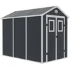 Image de Habitat et Jardin - Abri de Jardin Résine Texas 5.23 m² Anthracite - Ancrages Intérieurs - Antirouille/Anti-UV