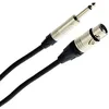 Image de Plugger Elite Câble micro asymétrique XLR femelle/Jack mâle TS 6,35mm. Longueur 6m. Connecteurs Neutrik. Ampli, basse, guitare, haut-parleur, appareil DJ, synthé, carte son et autres. Qualité Pro