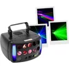 Image de BoomToneDJ STARLIGHT-LZR Jeux de lumière DJ 4 effets Faisceaux multicolores LZR, Strob, Contrôle DMX Programmes automatiques Détection musicale Télécommande. Eclairage Disco Club Fête Soirée Mariage
