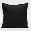 Image de Apotheca - Housse de coussin en lin lavé noire - 45x45 cm 45x45 cm