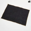 Image de Apotheca - 6 Sets de table en lin lavé noirs - 35x45 cm OS