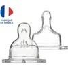 Image de DODIE Tétine Plate Col Large 0-6 Mois Silicone (Lot de 3)