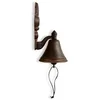Image de Cloche Fleur de Lys Fonte Marron 10x10.5x20.5cm - Décoration d'Autrefois
