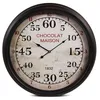 Image de Horloge Ancienne Murale Chocolat Maison Métal Blanc 62cm - Décoration d'Autrefois