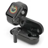 Image de Ledwood Ecouteur Bluetooth sans Fil + Montre Connectée Urban - Ecouteurs Tactile - Assistance Vocale - Application Incluse - Montre IPX65 - Compatible iOS/Android (Noir)