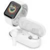 Image de Ledwood Ecouteur Bluetooth sans Fil + Montre Connectée Urban - Ecouteurs Tactile - Assistance Vocale - Application Incluse - Montre IPX65 - Compatible iOS/Android (Blanc)