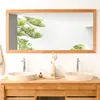 Image de Wanda collection - Grand Miroir Rectangle en Teck Massif 145x70