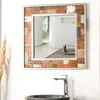 Image de Wanda collection - Miroir de Salle de Bain Factory Teck métal 70x70