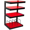 Image de Norstone Esse hi-fi Vinyl noir satiné verres rouges - Meuble Hifi