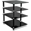 Image de NorStone Bergen 2 Noir Laqué - Meuble HiFi