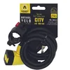 Image de AUVRAY - Antivol vélo cable spirale - SPIRALE CITY D.12 en 180 CM + support SPL-18012-K MAT BLACK - Câble spirale haute résistance - Haute sécurité