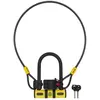 Image de Auvray ANTIVOL U Bike 82X147 + Support + Cable D.8X100 Adulte Unisexe, Noir, Taille Unique