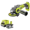 Image de Pack RYOBI meuleuse d'angle brushless 18V One+ R18AG7-0 - 1 batterie 18V 4.0Ah - 1 chargeur rapide RC18120-140