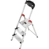 Image de Escabeau sécurisé Pliable en Aluminium 3 marches Extra Larges Hailo ProfiStep XXL