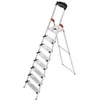 Image de Escabeau sécurisé Pliable en Aluminium 8 marches Extra Larges Hailo ProfiStep XXL