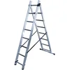 Image de Echelle Transformable - 2 Plans 2x8 échelons 3,6m/4,5m en Aluminium Hailo HobbyStep