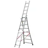 Image de Echelle Transformable Pro 3 Plans 3x8 échelons 4,8m/5,7m en Aluminium Hailo Pro