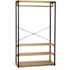 Image de Idomya - Dressing detroit gm industriel marron/noir - 100x40x167 cm OS