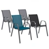Image de Pratik Garden - 4 Chaises de jardin multicolores -51.5x68x84 cm OS