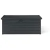 Image de Jardikt - Coffre de rangement pour extérieur gris anthracite en acier galvanisé gris anthracite - 165x70x63 cm OS
