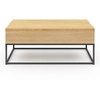 Image de Idomya - Table basse relevable et extensible Memphis bois/noir - 100x55x40.5/54.5cm OS