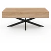 Image de Idomya - Table basse Spider avec plateau relevable bois et pieds croisés bois/noir - 100x50x40/53 cm OS